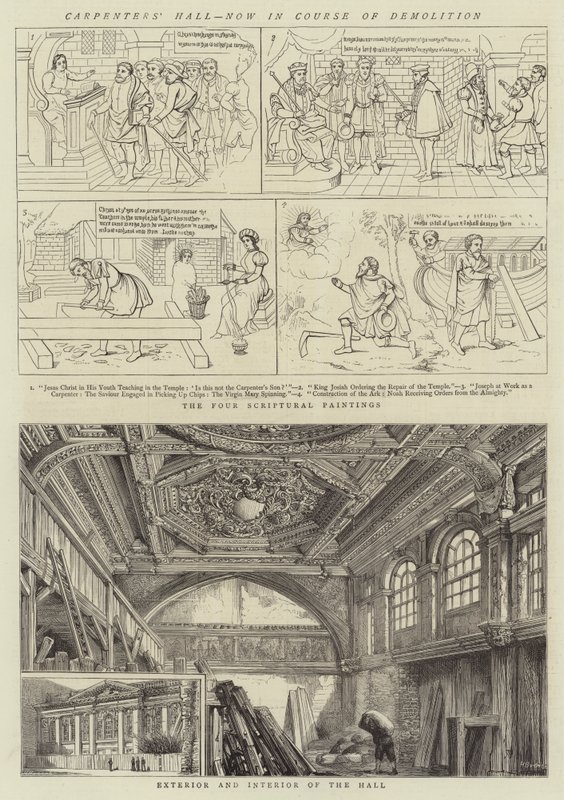 Salón de los Carpinteros, ahora en proceso de demolición de Henry William Brewer