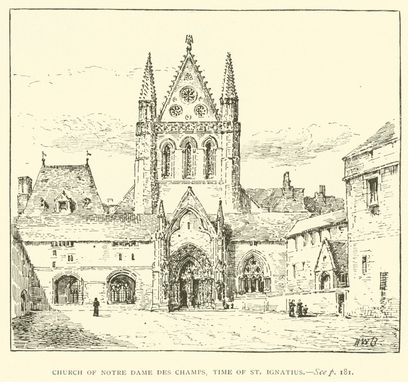 Iglesia de Notre Dame des Champs, época de San Ignacio (grabado) de Henry William Brewer
