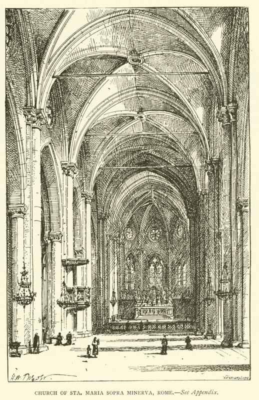 Iglesia de Santa Maria Sopra Minerva, Roma de Henry William Brewer