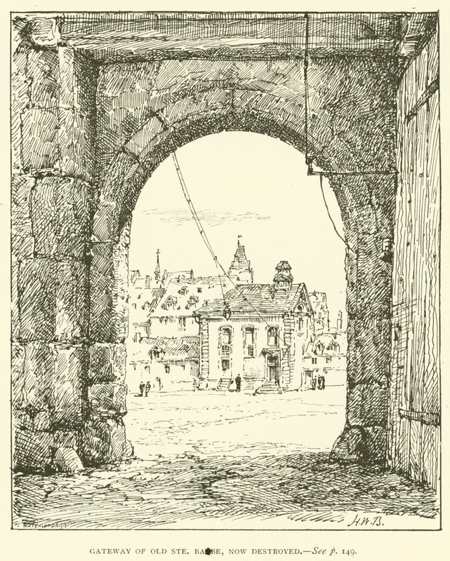 Puerta de la antigua Ste Barbe, ahora destruida de Henry William Brewer