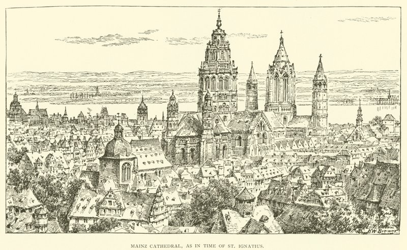 Catedral de Maguncia, como en la época de San Ignacio de Henry William Brewer