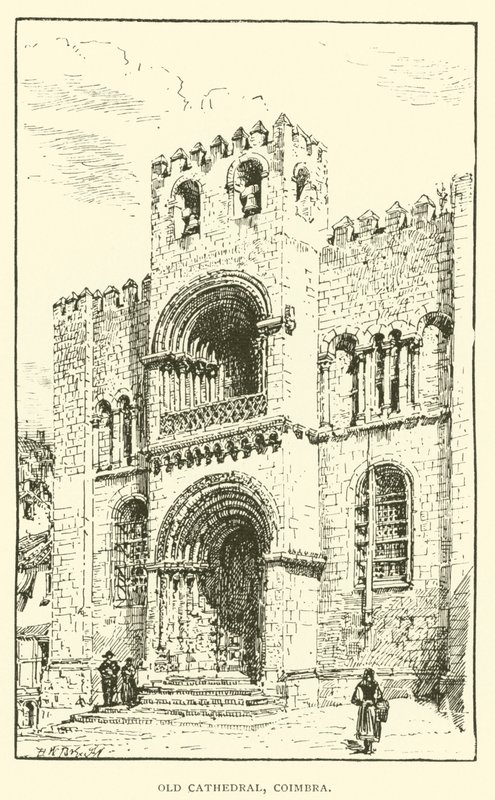 Catedral vieja, Coimbra (grabado) de Henry William Brewer