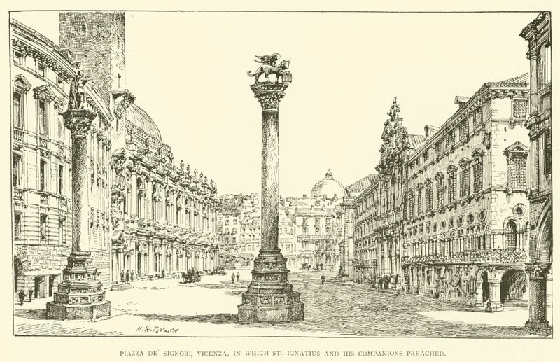 Piazza dei Signori, Vicenza, donde predicaron San Ignacio y sus compañeros de Henry William Brewer