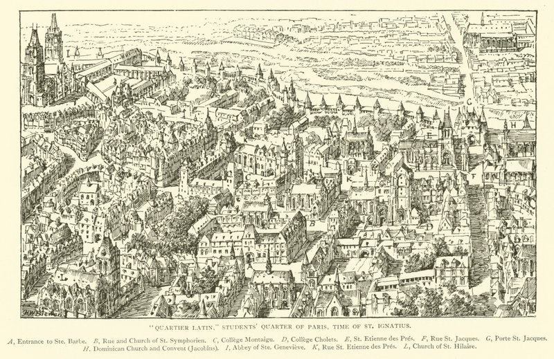 "Barrio Latino," Barrio de Estudiantes de París, época de San Ignacio de Henry William Brewer