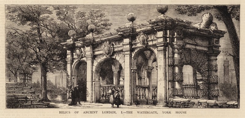 Reliquias del Londres antiguo, I, la Puerta de Agua, Casa York de Henry William Brewer