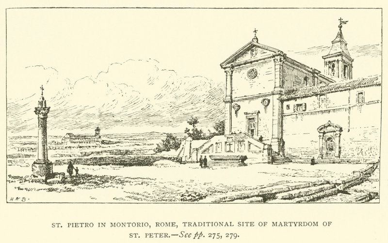 San Pietro in Montorio, Roma, sitio tradicional del martirio de San Pedro de Henry William Brewer