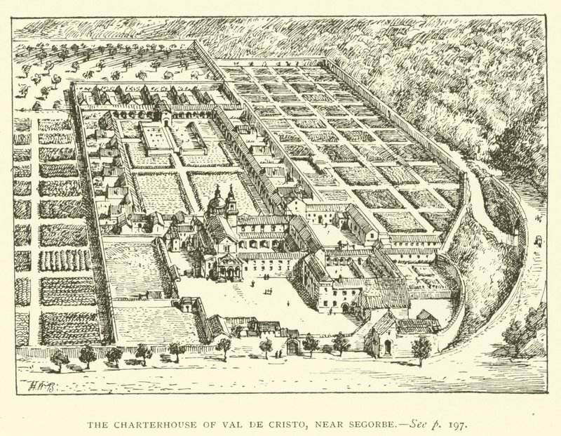 La Cartuja de Val de Cristo, cerca de Segorbe (grabado) de Henry William Brewer
