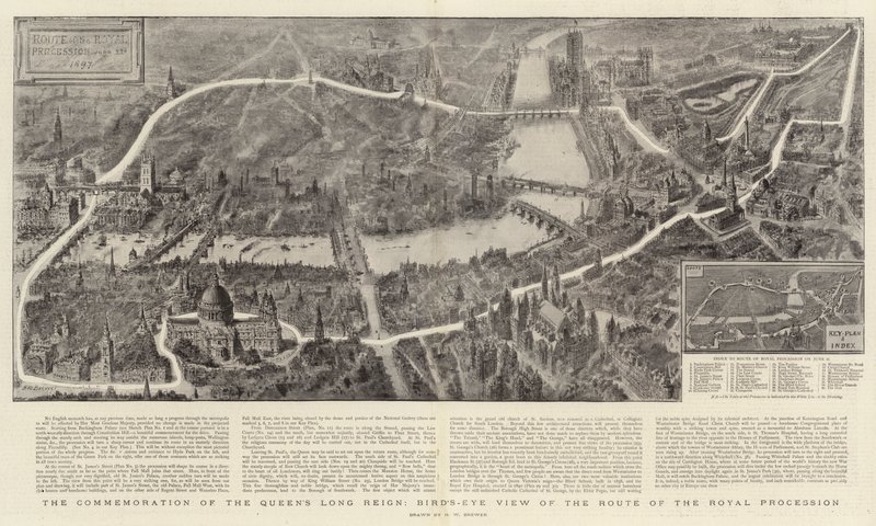 Conmemoración del Largo Reinado de la Reina, Vista aérea de la Ruta del Proceso Real de Henry William Brewer