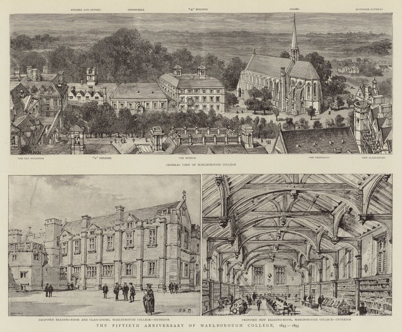 El quincuagésimo aniversario del Marlborough College, 1843-1893 de Henry William Brewer