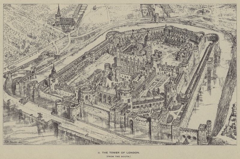 La Torre de Londres, desde el sur de Henry William Brewer