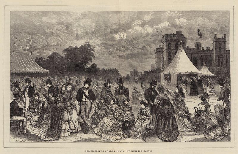 Fiesta en el jardín de Su Majestad en el Castillo de Windsor de Henry Woods