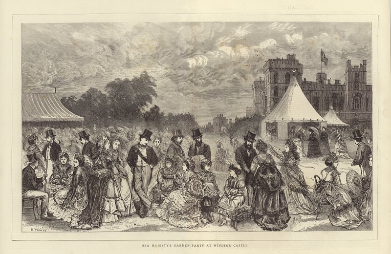 Fiesta en el jardín de Su Majestad en el Castillo de Windsor de Henry Woods
