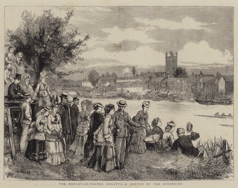 La Regata de Henley-on-Thames, un Boceto junto al Río de Henry Woods