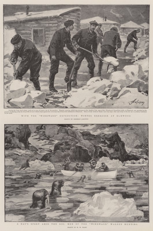 El Dr. Nansen y el Sr. Jackson en el Norte Blanco de Herbert Johnson