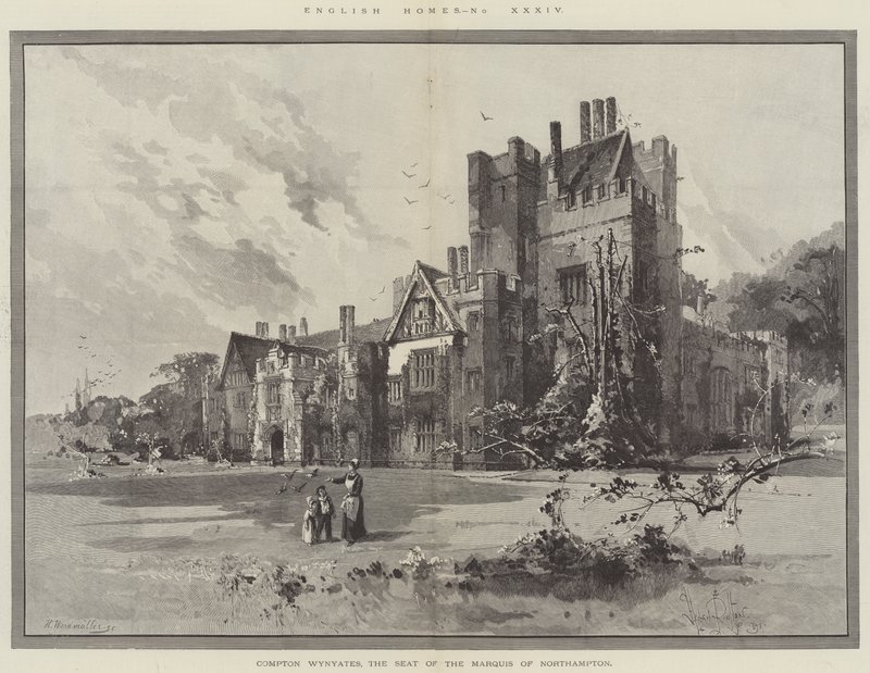 Compton Wynyates, la Residencia del Marqués de Northampton de Herbert Railton