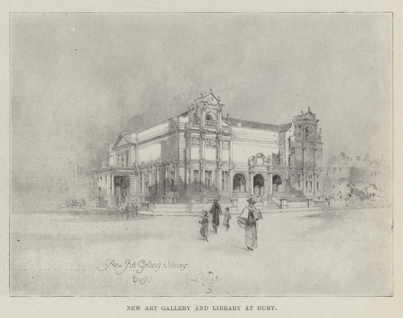 Nueva Galería de Arte y Biblioteca en Bury de Herbert Railton