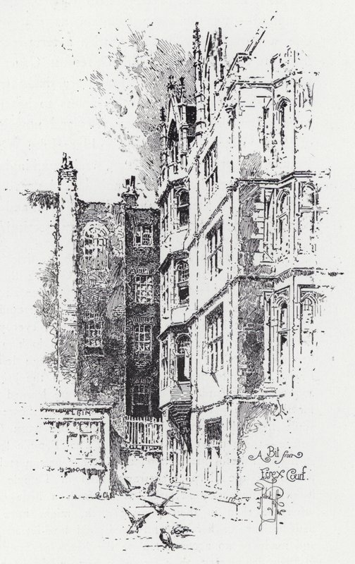 Un Trozo de Essex Court (grabado) de Herbert (after) Railton