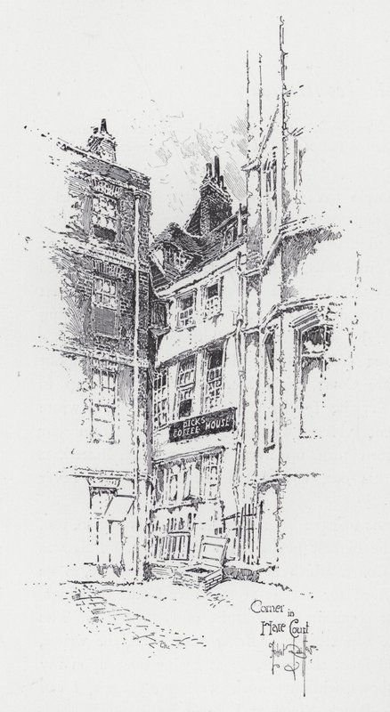 Esquina en Hare Court (grabado) de Herbert (after) Railton