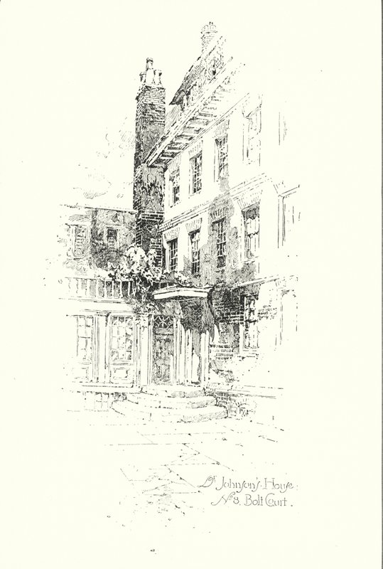 Casa del Dr. Johnson, No 8 Bolt Court, Londres de Herbert (after) Railton