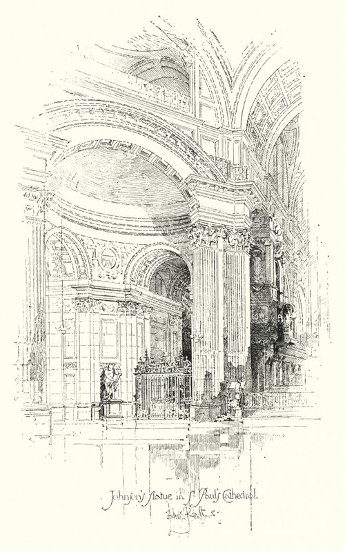 Estatua del Dr. Johnson, Catedral de St Paul, Londres de Herbert (after) Railton