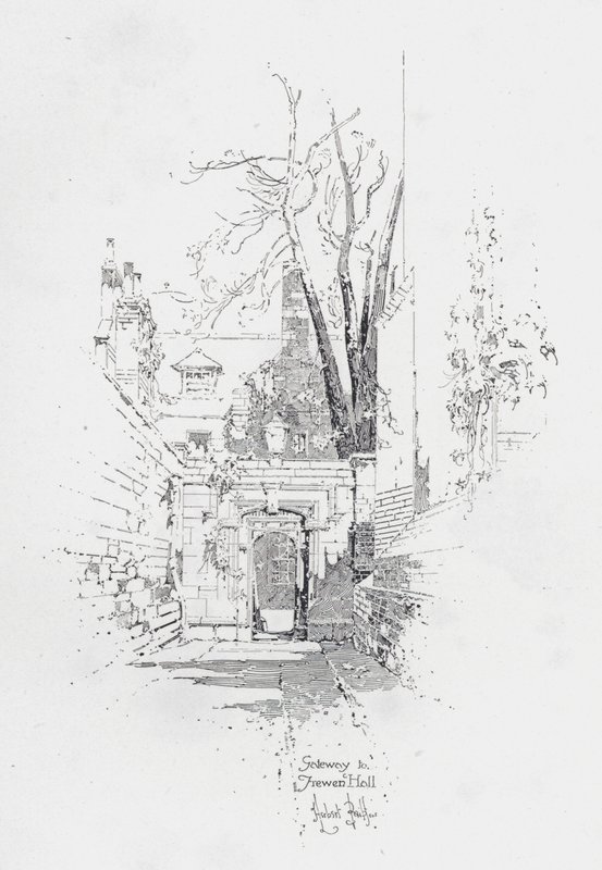 Puerta de Frewen Hall, Oxford de Herbert (after) Railton