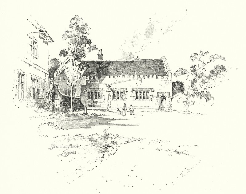 Escuela de Gramática, Lichfield, donde el Dr. Johnson fue a la escuela de Herbert (after) Railton