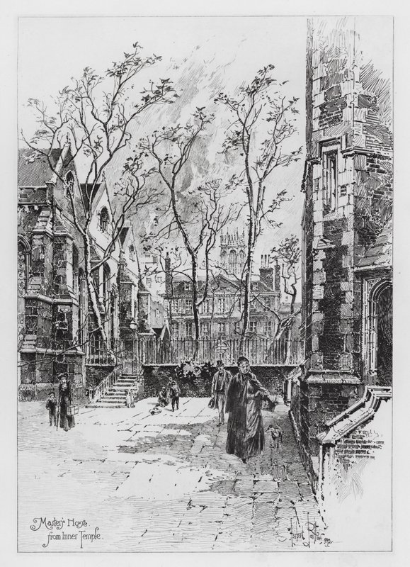 Casa del Maestro desde el Inner Temple de Herbert (after) Railton