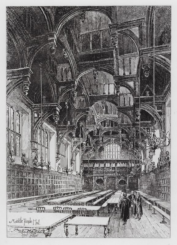 Middle Temple Hall de Herbert (after) Railton
