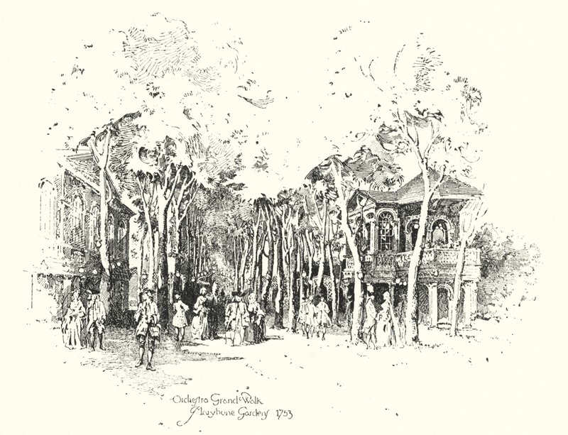 Orquesta Grand Walk, jardines de Marylebone de Herbert (after) Railton