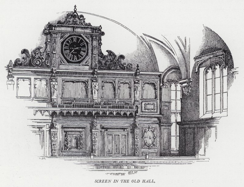 Pantalla en el Old Hall de Herbert (after) Railton