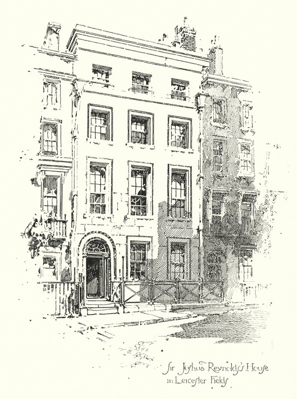 Casa de Sir Joshua Reynolds, Leicester Fields, Londres de Herbert (after) Railton