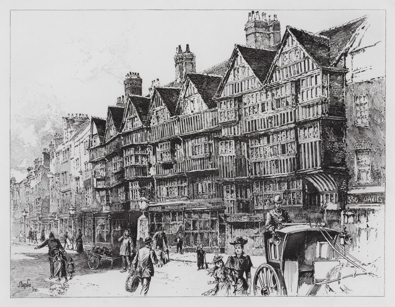 Staple Inn (grabado) de Herbert (after) Railton