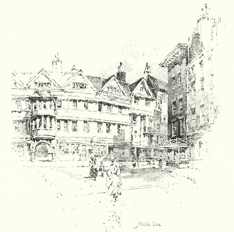 Staple Inn, Londres de Herbert (after) Railton