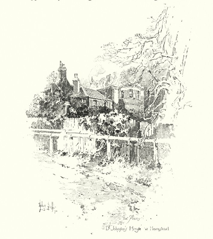 El Priorato, Casa del Dr. Johnson, en Hampstead, Londres de Herbert (after) Railton