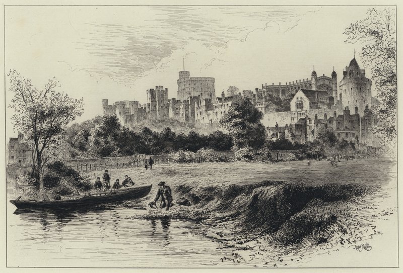 Castillo de Windsor desde la orilla de Berkshire de Herbert (after) Railton