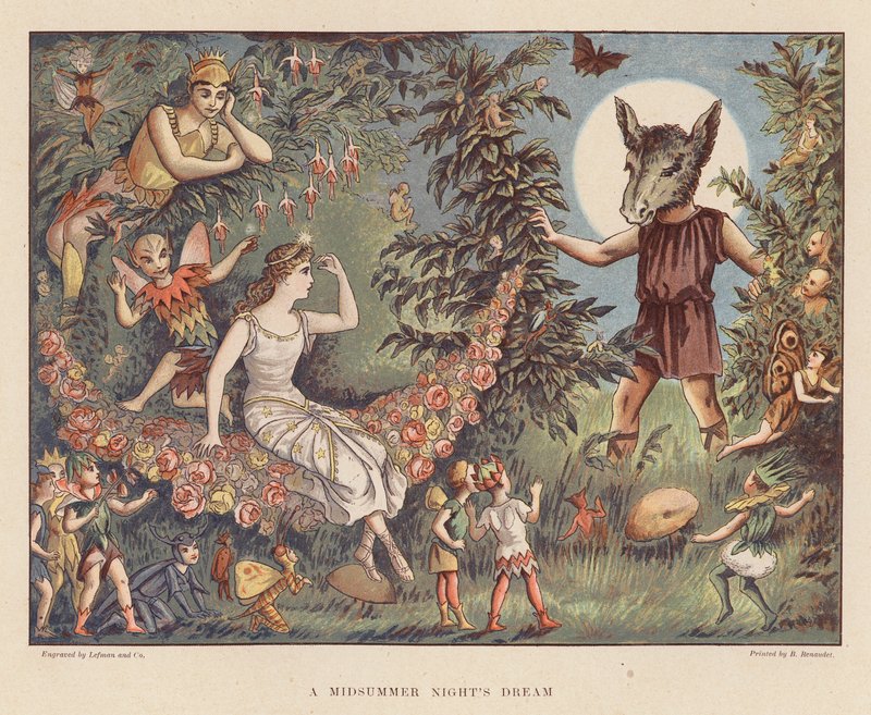 Shakespeare para jóvenes: Sueño de una noche de verano (litografía en color) de Herbert (after) Sidney
