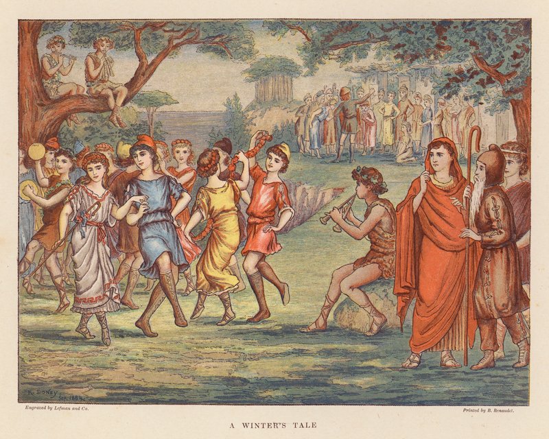Shakespeare para jóvenes: Cuento de invierno (litografía en color) de Herbert (after) Sidney