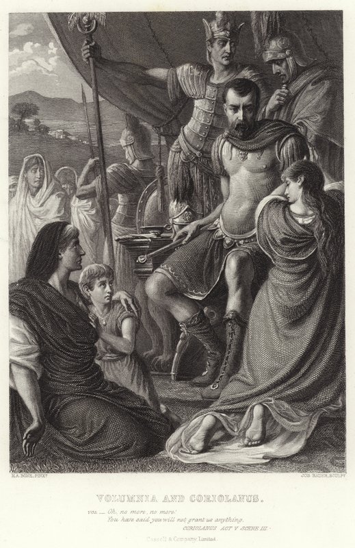 Volumnia y Coriolano, Coriolano, Acto V, Escena III de Herbert Alfred Bone