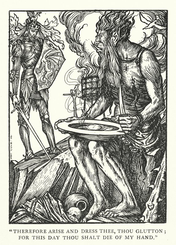 El gigante de San Miguel (grabado) de Herbert Cole