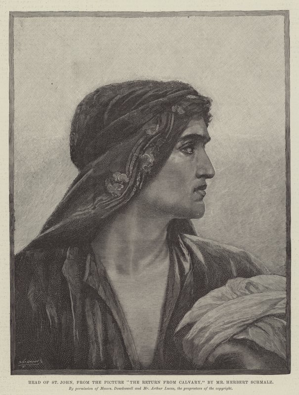 Cabeza de San Juan, del cuadro El regreso del Calvario de Herbert Gustave Schmalz