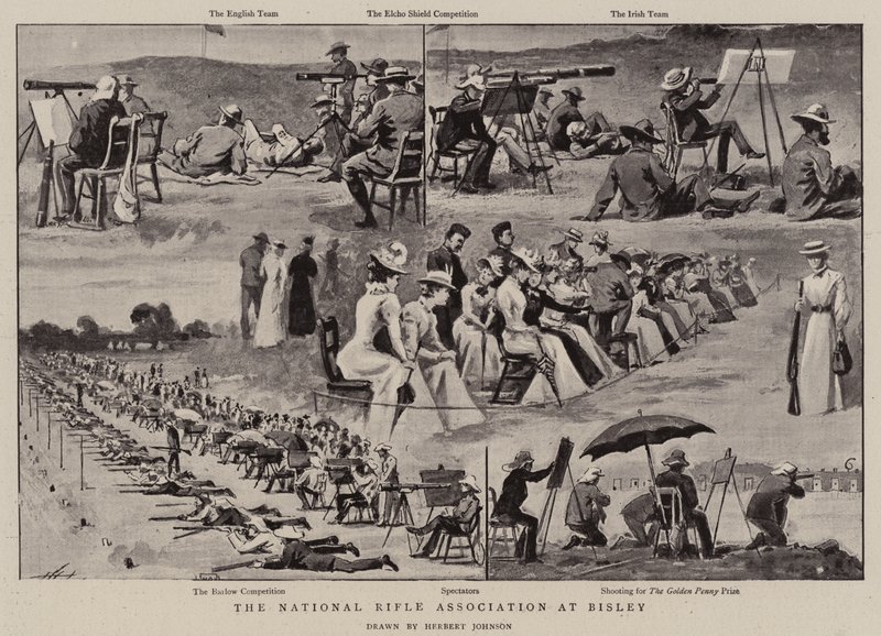 La Asociación Nacional de Rifles en Bisley de Herbert Johnson