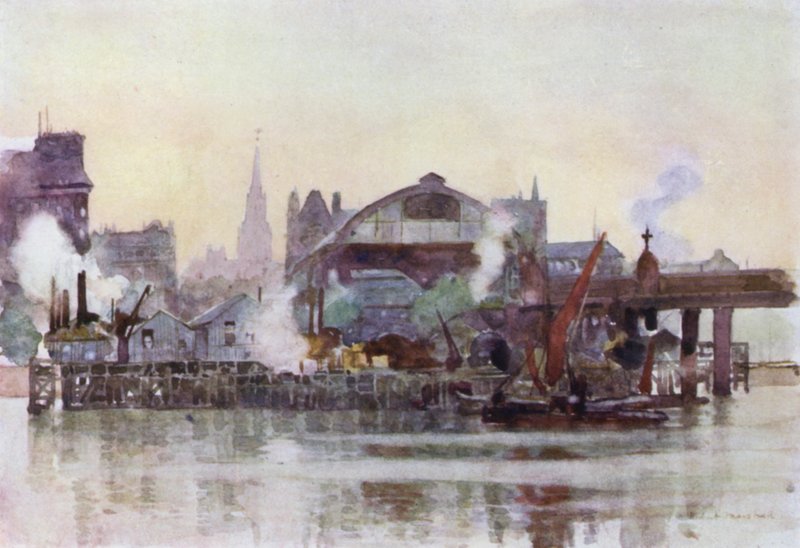 Estación de Charing Cross desde el Río de Herbert Menzies (after) Marshall