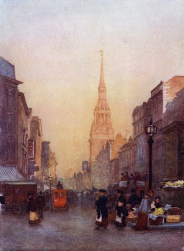 Cheapside, Iglesia de Bow en la distancia de Herbert Menzies (after) Marshall