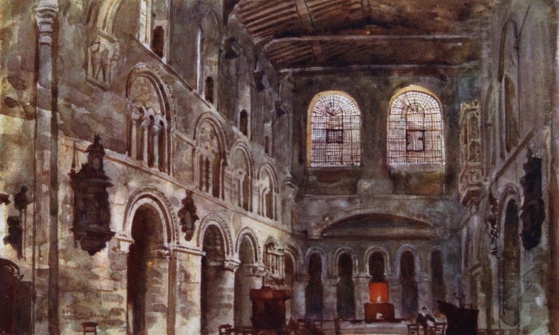 Interior de San Bartolomé (antes de la restauración) de Herbert Menzies (after) Marshall