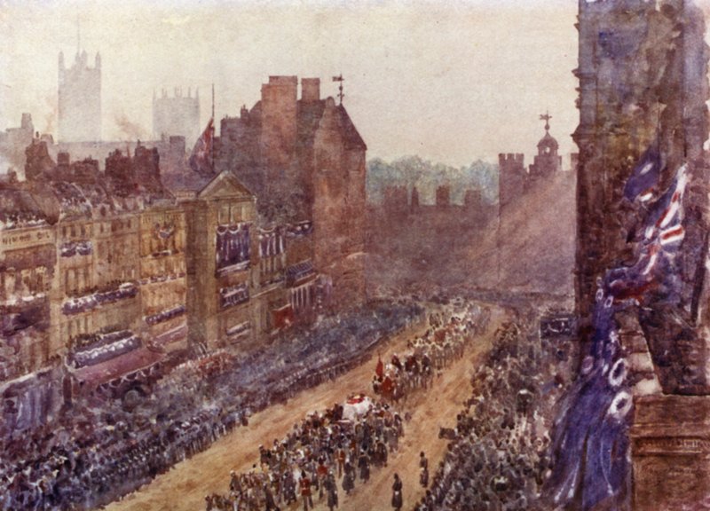 Funeral de la Reina Victoria, 2 de febrero de 1901 de Herbert Menzies (after) Marshall