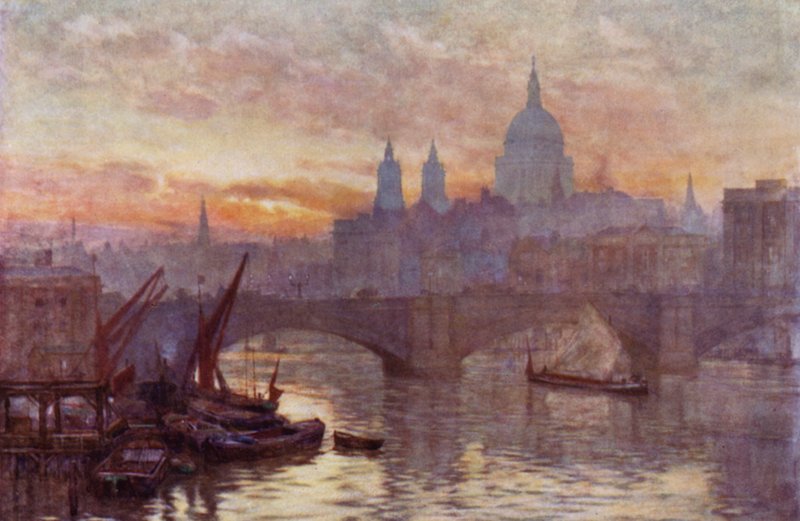 Puente de Southwark y Catedral de San Pablo de Herbert Menzies (after) Marshall