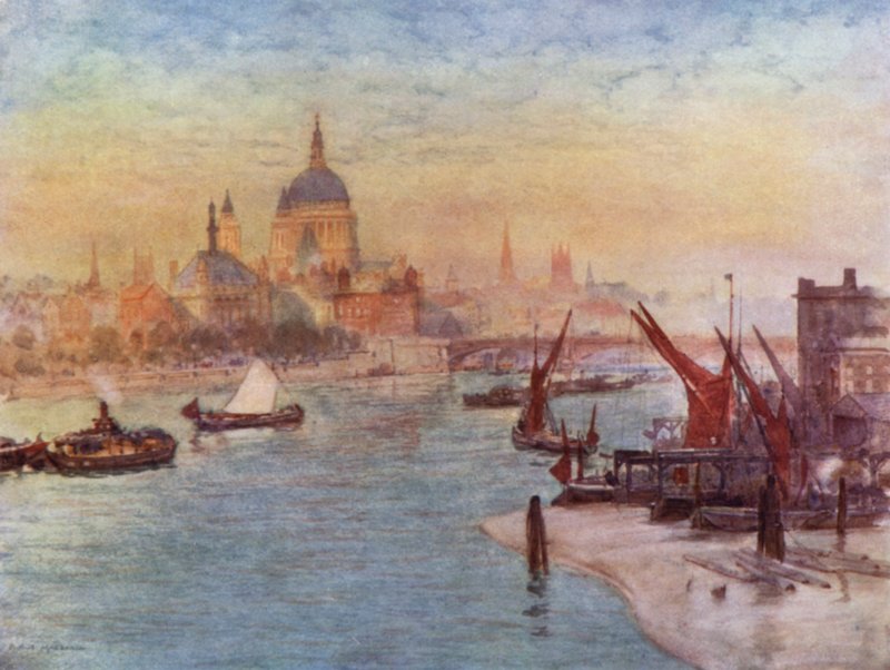 Vista desde el Puente de Waterloo de Herbert Menzies (after) Marshall