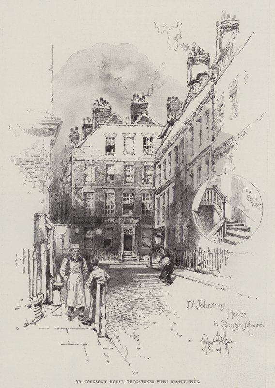 La casa del Dr. Johnson, amenazada con destrucción de Herbert Railton