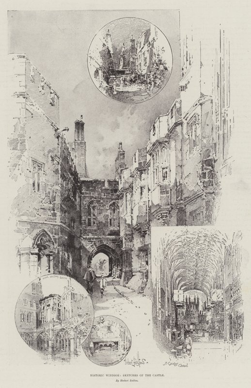 Histórico Windsor, bocetos del castillo de Herbert Railton