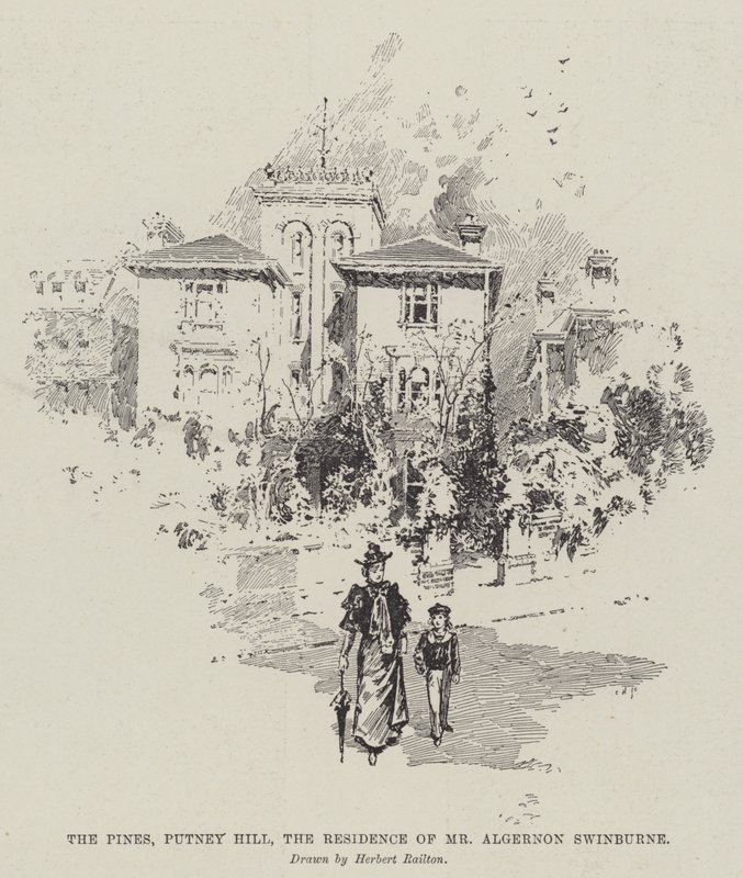 Los Pinos, Putney Hill, la residencia de Mr. Algernon Swinburne de Herbert Railton